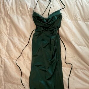 Dark green formal dress